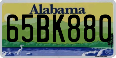 AL license plate 65BK880