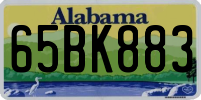 AL license plate 65BK883
