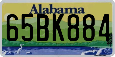 AL license plate 65BK884