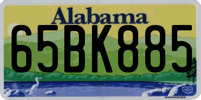 AL license plate 65BK885