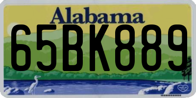 AL license plate 65BK889