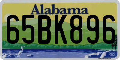 AL license plate 65BK896