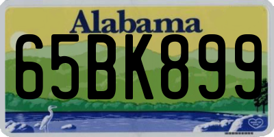 AL license plate 65BK899