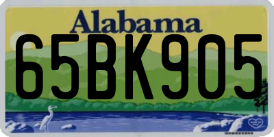 AL license plate 65BK905