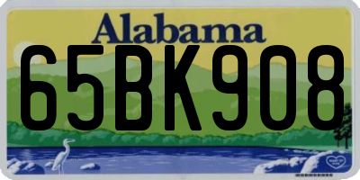 AL license plate 65BK908