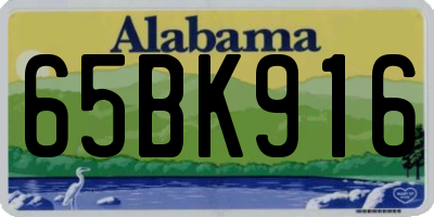 AL license plate 65BK916