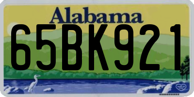 AL license plate 65BK921