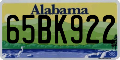 AL license plate 65BK922
