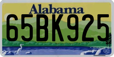 AL license plate 65BK925