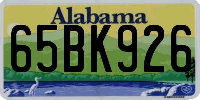 AL license plate 65BK926