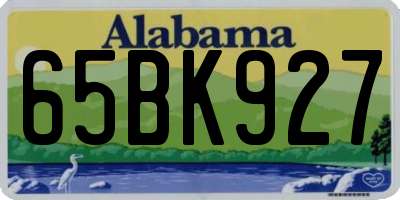 AL license plate 65BK927
