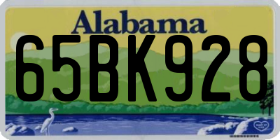 AL license plate 65BK928