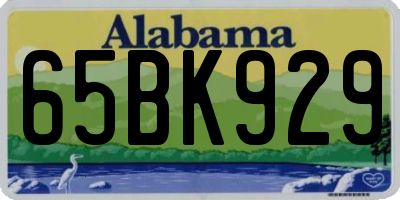 AL license plate 65BK929