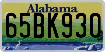 AL license plate 65BK930