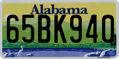 AL license plate 65BK940