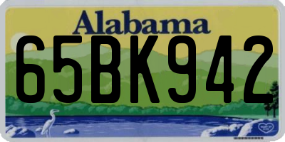 AL license plate 65BK942