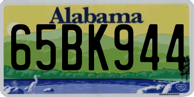 AL license plate 65BK944