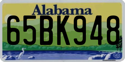 AL license plate 65BK948