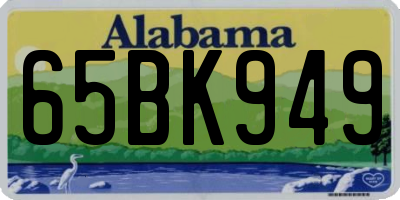 AL license plate 65BK949