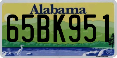 AL license plate 65BK951