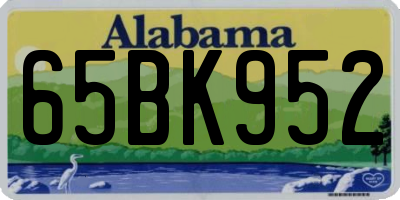 AL license plate 65BK952