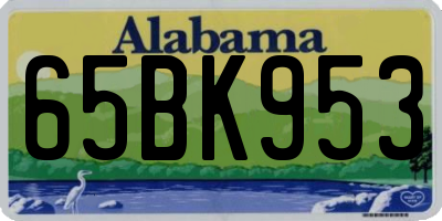 AL license plate 65BK953