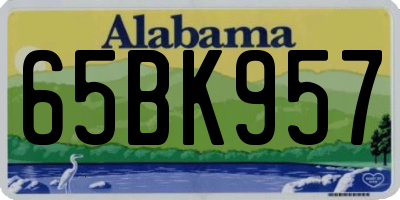AL license plate 65BK957