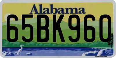 AL license plate 65BK960