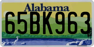 AL license plate 65BK963