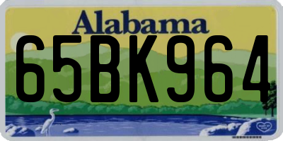 AL license plate 65BK964
