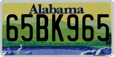 AL license plate 65BK965