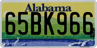 AL license plate 65BK966