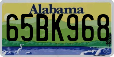 AL license plate 65BK968