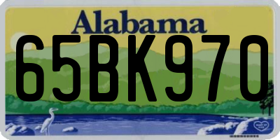 AL license plate 65BK970