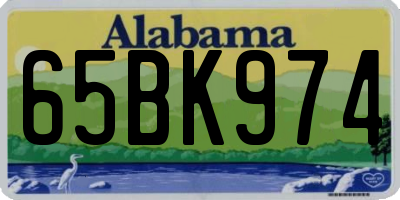 AL license plate 65BK974