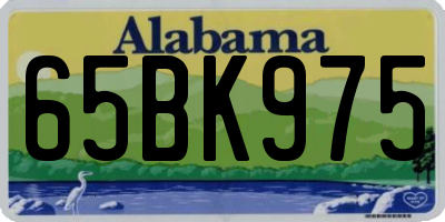 AL license plate 65BK975