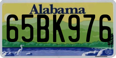 AL license plate 65BK976