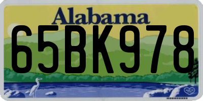 AL license plate 65BK978