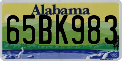 AL license plate 65BK983