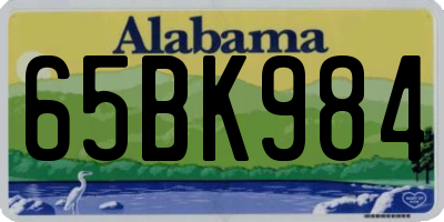 AL license plate 65BK984