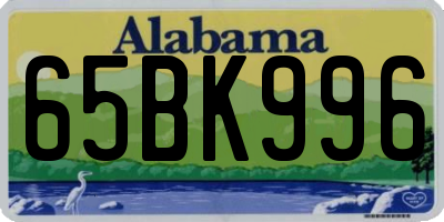 AL license plate 65BK996