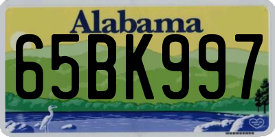 AL license plate 65BK997