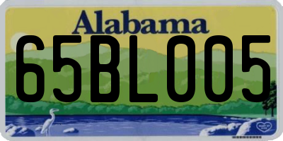 AL license plate 65BL005