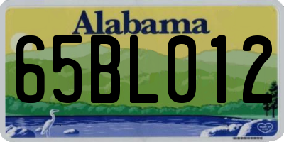 AL license plate 65BL012