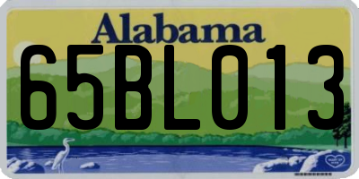 AL license plate 65BL013