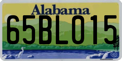 AL license plate 65BL015