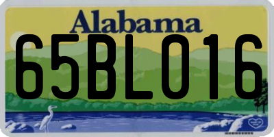 AL license plate 65BL016