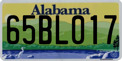 AL license plate 65BL017
