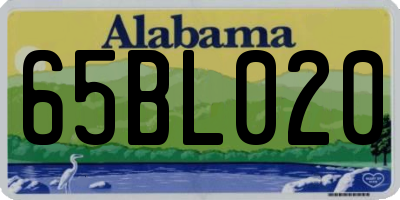 AL license plate 65BL020