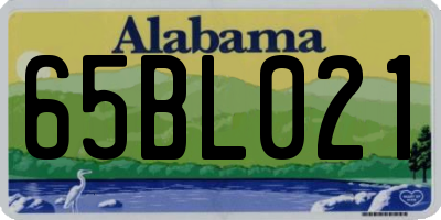 AL license plate 65BL021
